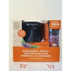 Essential Oil USB Portable Fan Diffuser w/ Himalayan Cedarwood Oil by GuruNanda